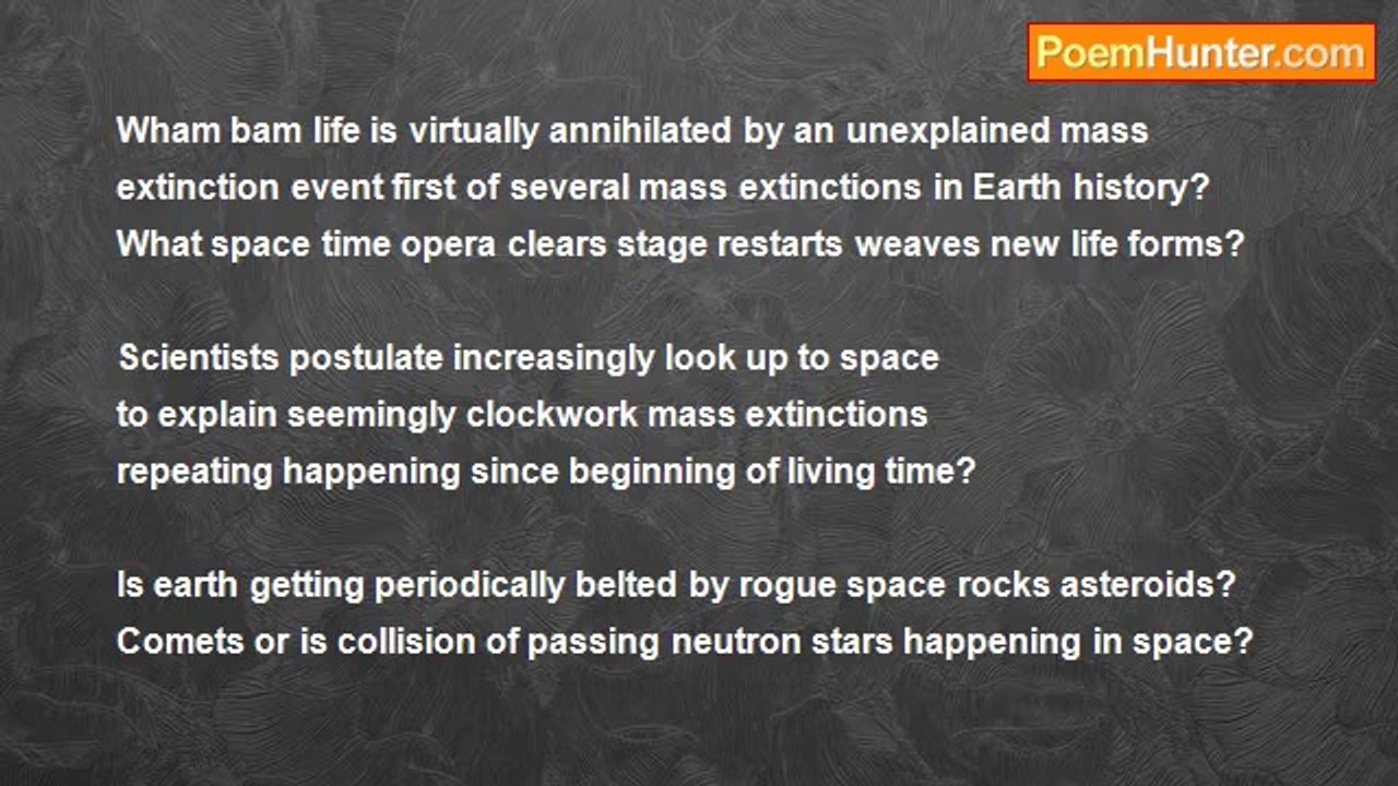 Terence George Craddock (Spectral Images and Images Of Light) - Mass Extinctions In Earth's History?