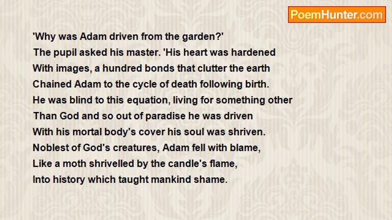 Farid ud-Din Attar - Why was Adam