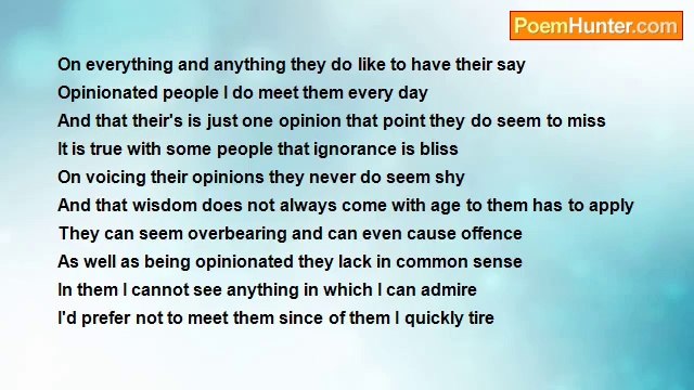 Francis Duggan - Opinionated People