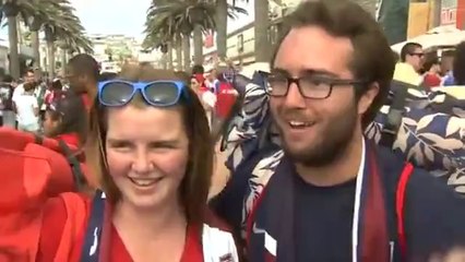 US fans celebrate victory over Ghana