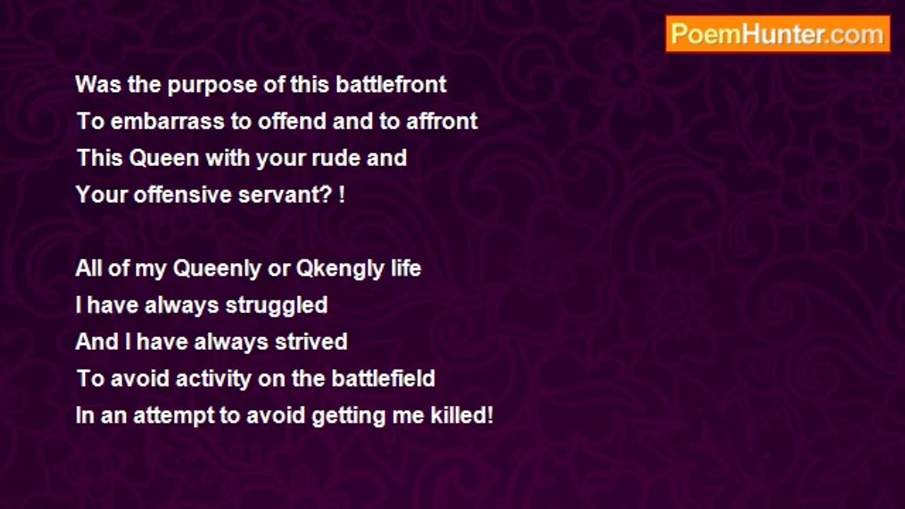 QueenPatrenia Turner, Royalty Ph.d. Queen Of England - Was The War On The Battlefront?