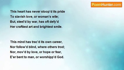 Lady Caroline Lamb - This Heart Has Never Stoop'd Its Pride