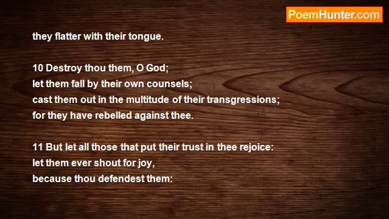 King David of Israel - Psalm   5: For Thou, LORD, Wilt Bless The Righteous