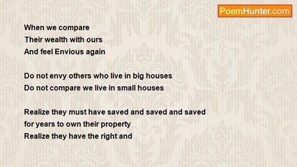 Toshie Nohara - Do Not Envy Or Compare