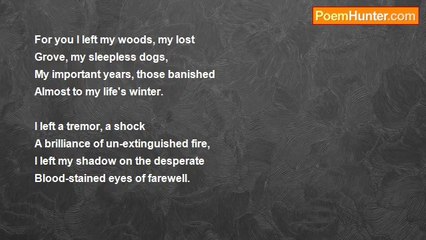 Rafael Alberti - What I Left, For You