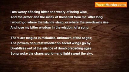 Arthur Davison Ficke - I Am Weary Of Being Bitter