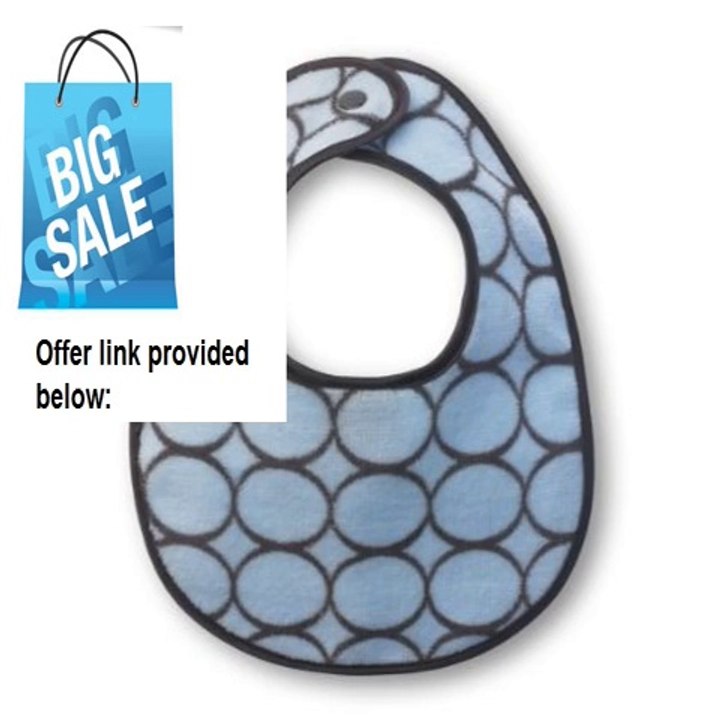 Cheap Deals SwaddleDesigns Terry Velour Bitty Bib, Brown Mod Circles, Pastel Blue Review
