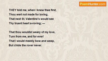 Grace Greenwood - Valentine To One Who Knows