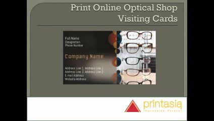 Optical Shop Visiting Card samples printasia