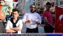 Meydan da Dev Türk Bayrağı Dalgalandırdılar