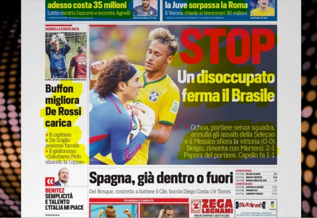 CALCIOINFO - Rassegna stampa 18-06-2014
