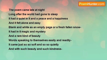 Shalom Freedman - The Poem Came Late At Night