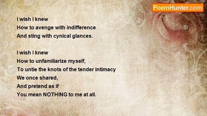 Samaira Gupta - I wish I knew.......