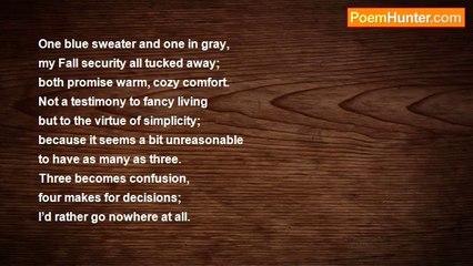 Carolyn Brunelle - Two New Sweaters