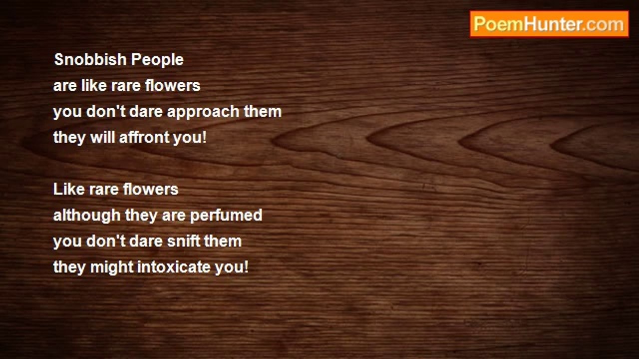 Marina Pascal - Snobbish People.....