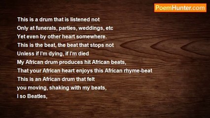 Stephen Raseona - An African Drum