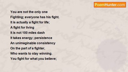 David Oladipupo Olorunshola - Everyone has his fight