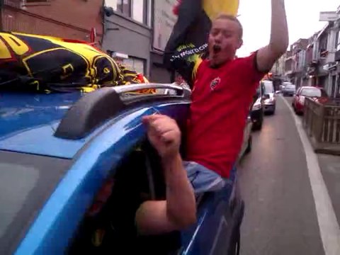 Mouscron: ambiance dans le centre-ville après la victoire de la Belgique contre l'Algérie (2)