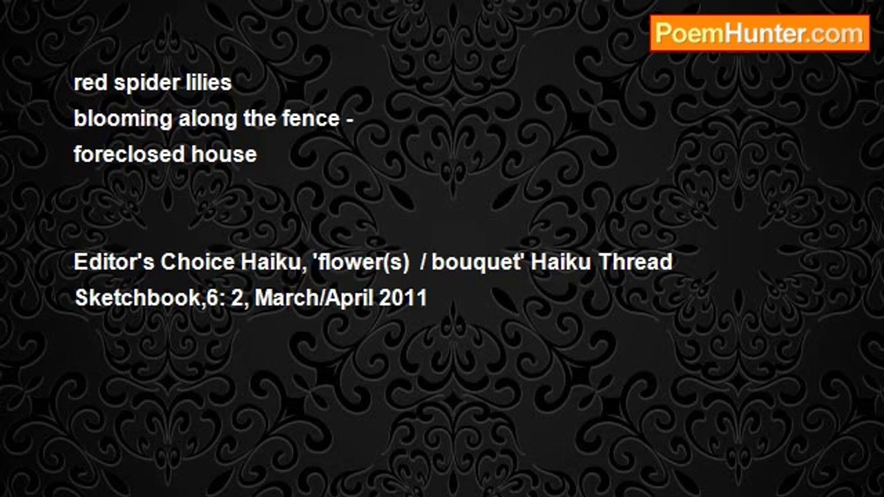 Chenou Liu - Red Spider Lilies Haiku