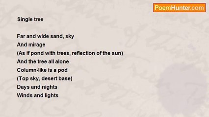 Nassy Fesharaki - Single tree