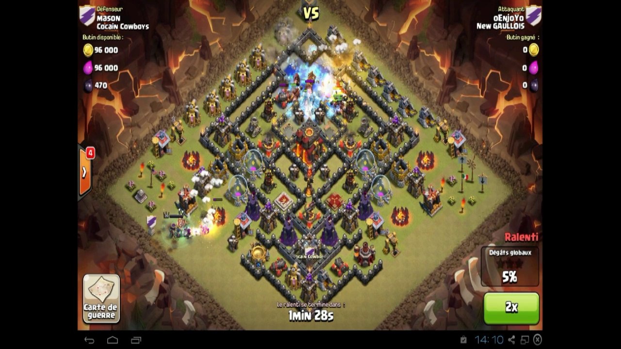 Clash of clans: Guerre de clan vs cocain cowboys (top5 attaques)