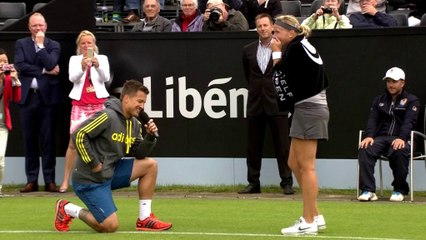 Krajicek przyjęła oświadczyny... tuż po meczu