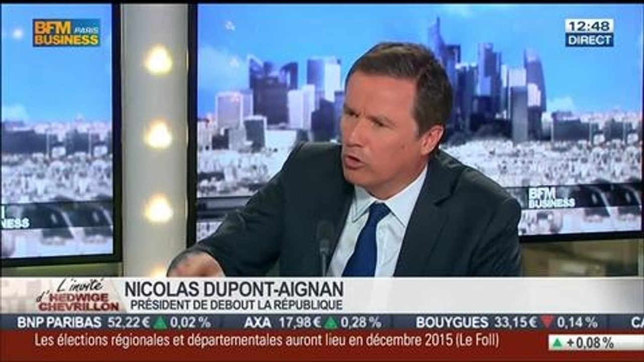 Nicolas Dupont-Aignan, président de "Debout la République", dans l'invité de BFM Business – 18/06