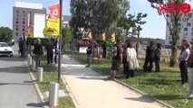 Manifestation des intermittents devant la Direction du travail à Cesson