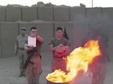 An hilarious goodbye to adults magazines. Funny soldiers burning their fav magazines...