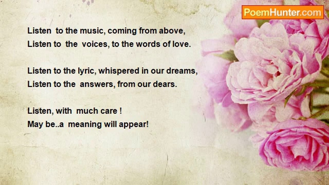 Yoseph Lupu - PLEASE, LISTEN  ………….