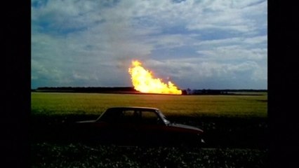 Flames shoot skyward from exploded Ukrainian gas pipeline