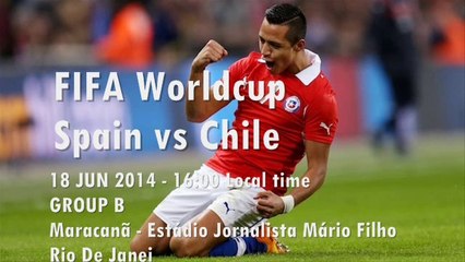 Watch Spain VS Chile 18-06-2014 On Tv