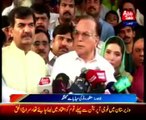 Lahore: Manzoor Wato talking to media outside Jinnah Hospital