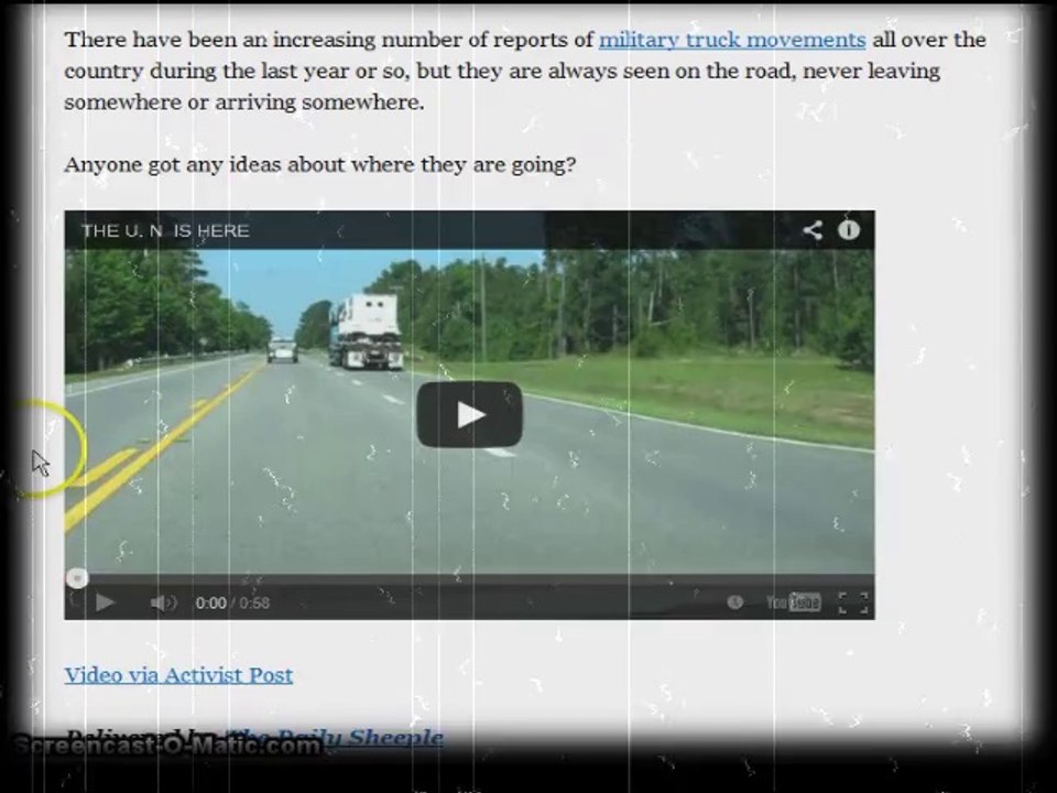 U.N. Armored Vehicles Seen in Georga and Alabama! Martial Law?