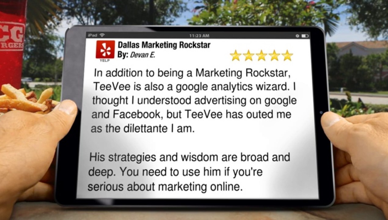Dallas Marketing Rockstar Dallas Great 5 Star Review by Devan E.