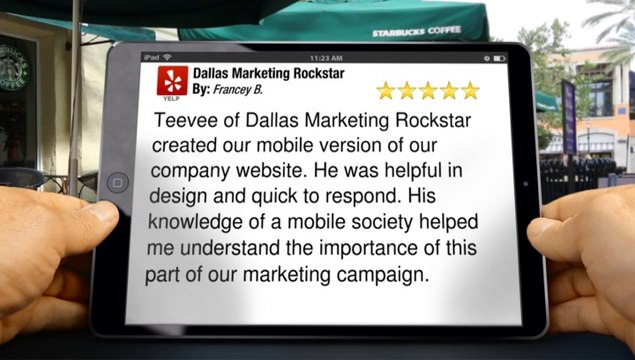 Dallas Marketing Rockstar Dallas Outstanding 5 Star Review by Francey B.