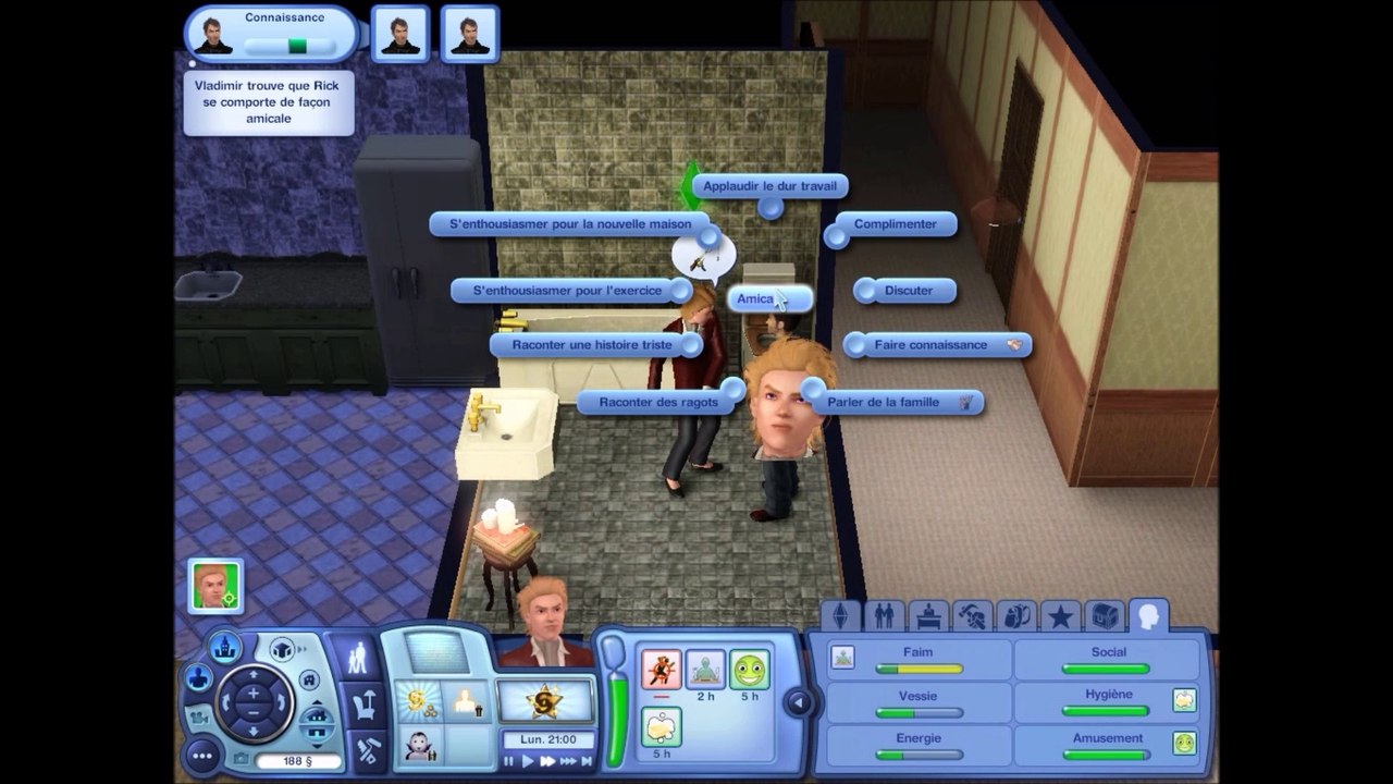 Let's play les Sims Accès VIP : hum du sang :p