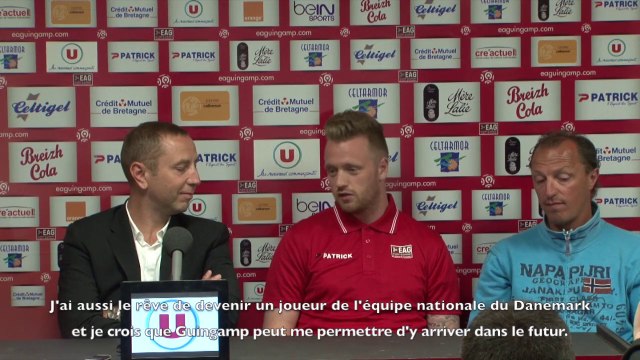 EAG TV: Présentation officielle de Ronnie Schwartz Nielsen et de Jonas Lössl par Bertrand Desplat