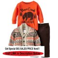 Cheap Deals Little Rebels Baby-Boys Infant Three-Piece Bear Sweater and Pant Set Review