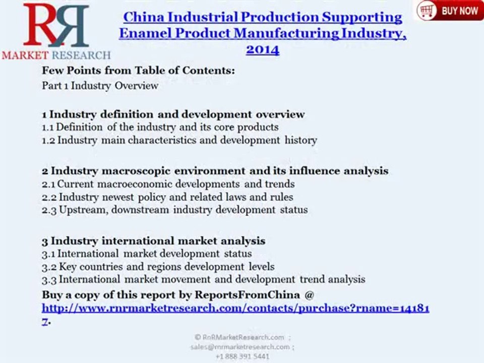 China Enamel Product Manufacturing Industry and Forecasts to 2018