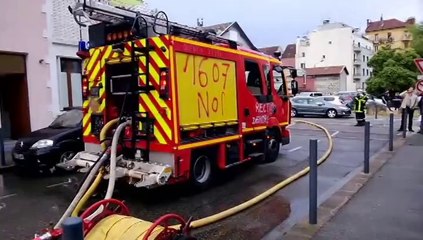 Important incendie dans le quartier Chorier Berriat a Grenoble (3)