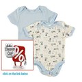 Cheap Deals Baby Dana 'Beary Sporty' 2-Pack Bodysuits - light blue/white, 0 - 6 months Review