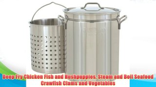Best buy Bayou Classic 1144 44-Quart All Purpose Stainless Steel Stockpot with Steam and Boil,