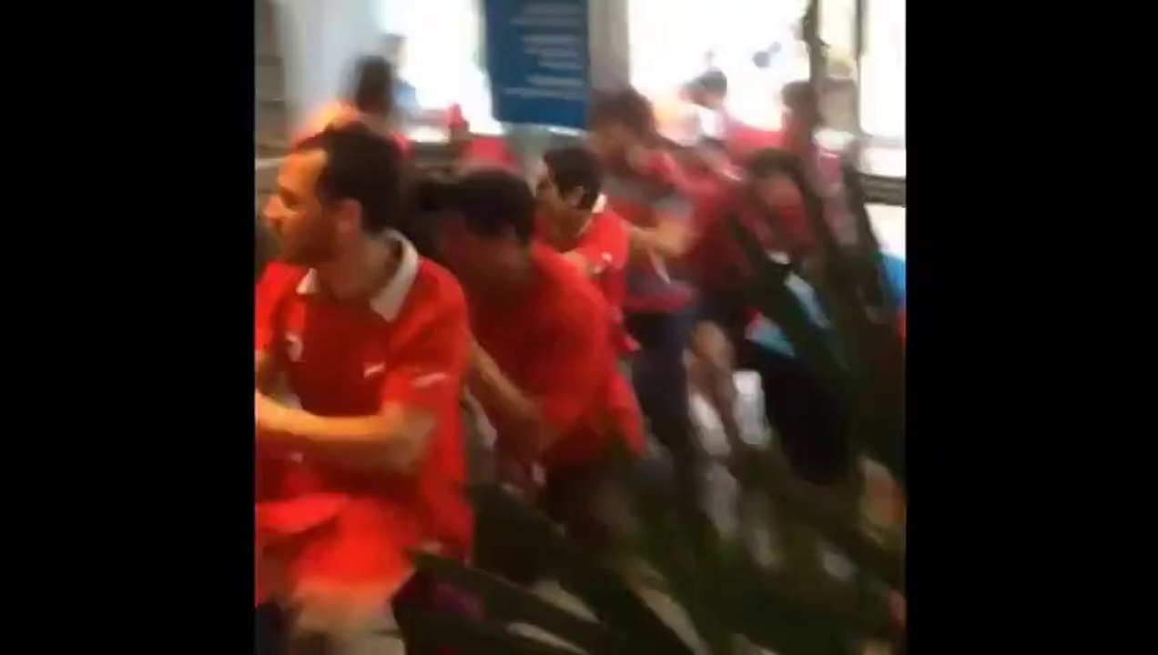 [FULL] Chile Fans Stampede Press Conference   Fans Storm Stadium, Break Stuff, Chile Beats Spain