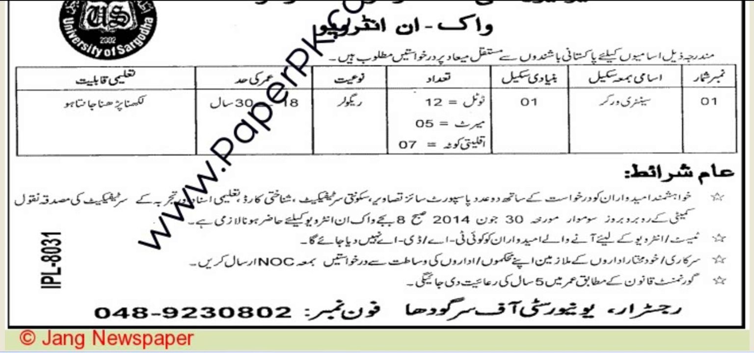 University-of-Sargodha-Jobs