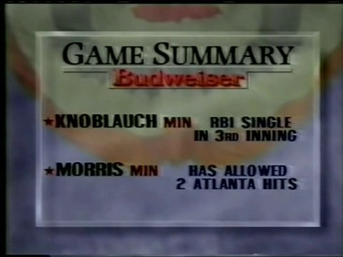 MLB 1991 World Series G1 - Minnesota Twins vs Atlanta Braves