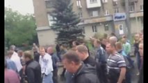 Донецк митинг марш шахтёров против агрессии Киевской власти.
