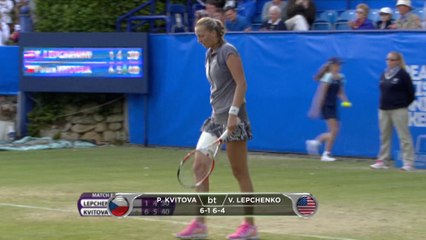 WTA Eastbourne: Kvitova bt Lepchenko (6-1 6-4)