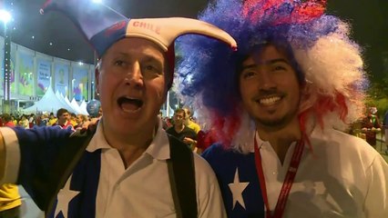 Mondial-2014: la joie des Chiliens d'avoir éliminé l'Espagne