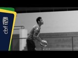 Jogadores da Seleção se divertem jogando basquete depois do treino